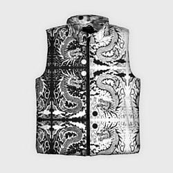 Женский жилет Драконы инь и янь с узорами, цвет: 3D-светло-серый