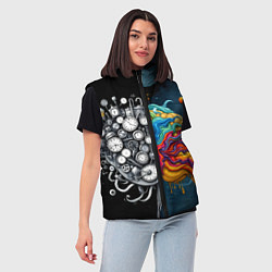 Женский жилет Креативный мозг, цвет: 3D-светло-серый — фото 2