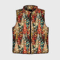 Женский жилет Новогодний еловый лес