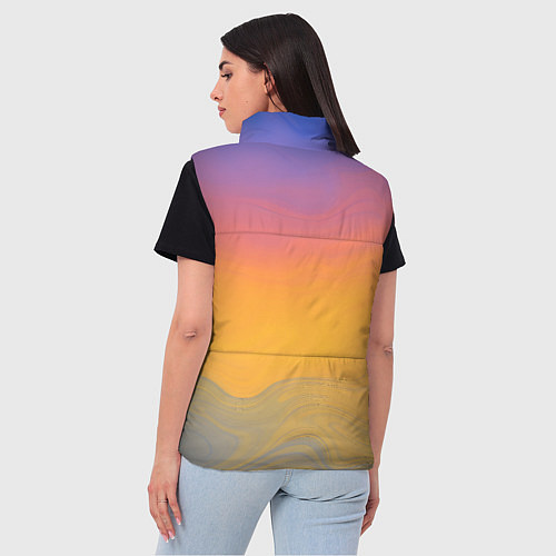 Женский жилет Яркий градиент / 3D-Черный – фото 4