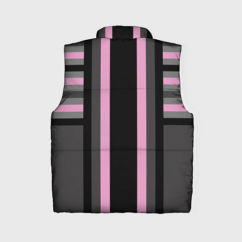 Женский жилет Розово серый полосатый узор / 3D-Светло-серый – фото 2
