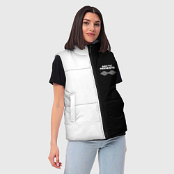 Женский жилет Arctic Monkeys - черное и белое, цвет: 3D-светло-серый — фото 2