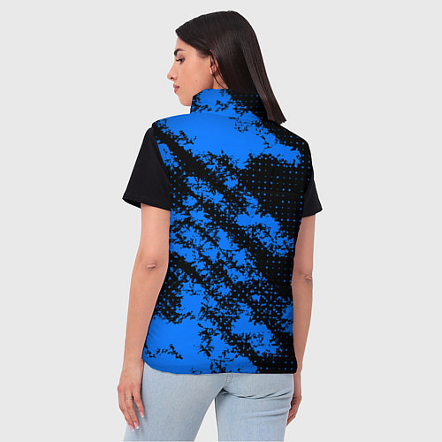 Женский жилет Arctic Monkeys - Синий камуфляж / 3D-Красный – фото 4