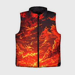 Женский жилет Багровый огненный закат, цвет: 3D-черный