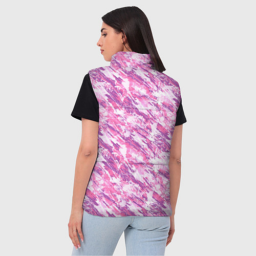 Женский жилет Абстрактный узор отпечатки краски / 3D-Черный – фото 4