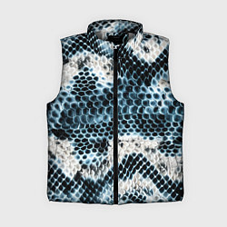Женский жилет Из кожи змеи, цвет: 3D-светло-серый