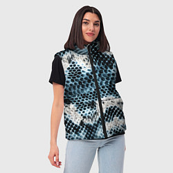 Женский жилет Из кожи змеи, цвет: 3D-светло-серый — фото 2