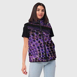 Женский жилет Фиолетовая кожа змеи, цвет: 3D-светло-серый — фото 2