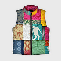 Женский жилет Пэчворк с человечком