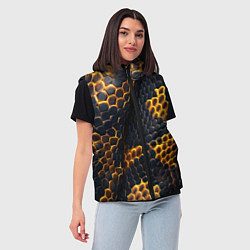 Женский жилет Текстура змеи, цвет: 3D-светло-серый — фото 2