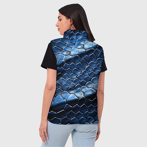 Женский жилет В коже змеи / 3D-Черный – фото 4
