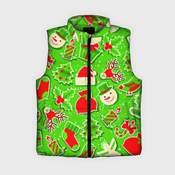 Женский жилет Новогоднее настроение паттерн