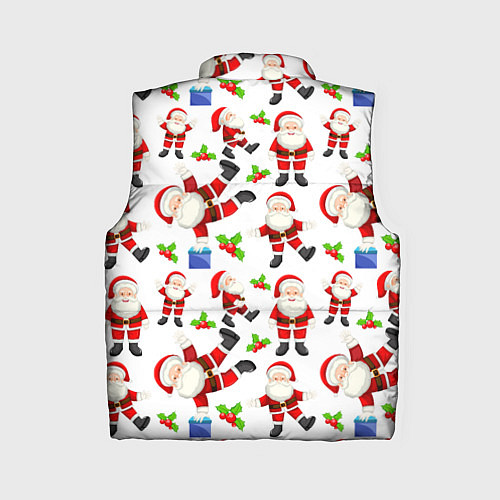 Женский жилет Дед мороз веселится паттерн / 3D-Светло-серый – фото 2