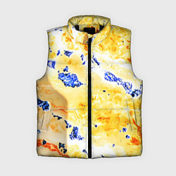 Женский жилет Сине-золотая абстракция