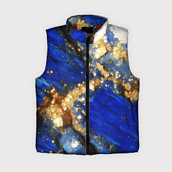 Женский жилет Золотой минерал в синем камне
