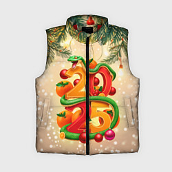 Женский жилет Веселая змея 2025, цвет: 3D-красный