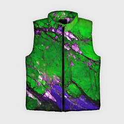 Женский жилет A purple mineral in a green stone