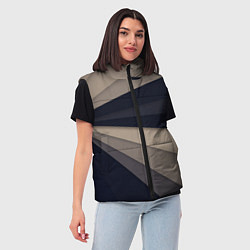 Женский жилет Фрактальные линии, цвет: 3D-светло-серый — фото 2