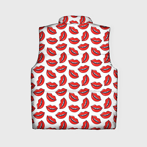Женский жилет Паттерн с женскими губами / 3D-Светло-серый – фото 2