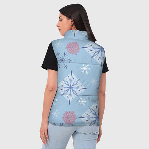 Женский жилет Снежинки Эльзы / 3D-Красный – фото 4