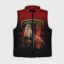 Женский жилет Девушка и Lamborghini, цвет: 3D-светло-серый