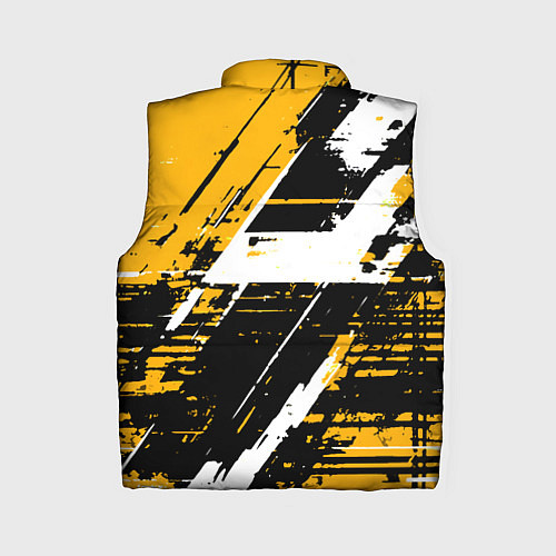 Женский жилет Diagonal black and white stripes on a yellow backg / 3D-Светло-серый – фото 2
