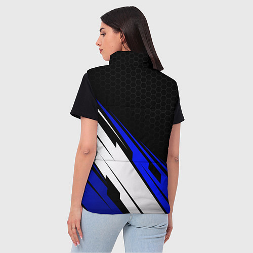 Женский жилет Фольксваген - синий / 3D-Светло-серый – фото 4