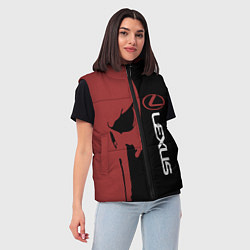 Женский жилет Lexus и череп, цвет: 3D-черный — фото 2