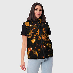 Женский жилет Новогоднее украшение, цвет: 3D-светло-серый — фото 2