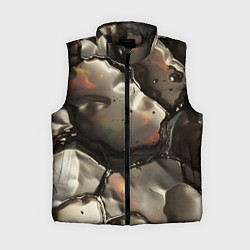 Женский жилет Жидкая субстанция светло-коричневая, цвет: 3D-черный