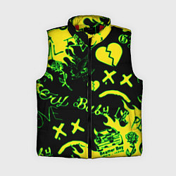 Женский жилет Lil Peep кислотные автографы, цвет: 3D-красный