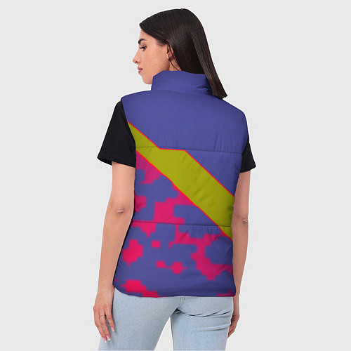 Женский жилет Counter strike camo line / 3D-Черный – фото 4