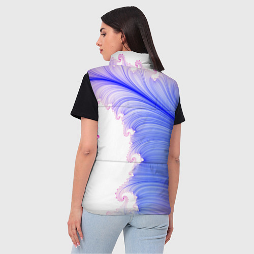 Женский жилет Узоры неон фрактал / 3D-Красный – фото 4