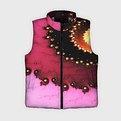 Женский жилет Фрактал узор розовый, цвет: 3D-светло-серый