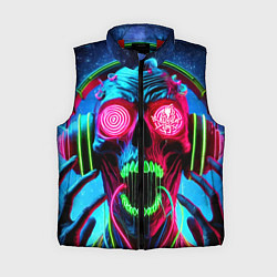 Женский жилет Metallica - neon skull with headphones, цвет: 3D-красный