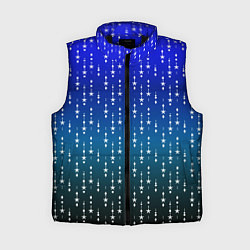 Женский жилет Градиент сине-зелёный со звёздочками