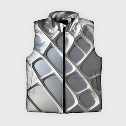 Женский жилет Полированный металл серебряный