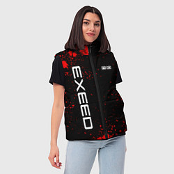 Женский жилет Exeed - красные брызги краски, цвет: 3D-светло-серый — фото 2