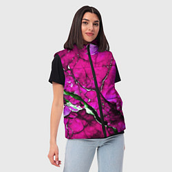 Женский жилет Розовый треснувший камень, цвет: 3D-красный — фото 2