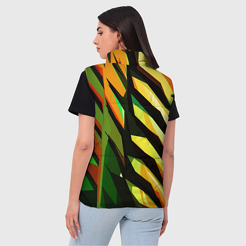 Женский жилет Чёрно-жёлтая абстракция / 3D-Черный – фото 4