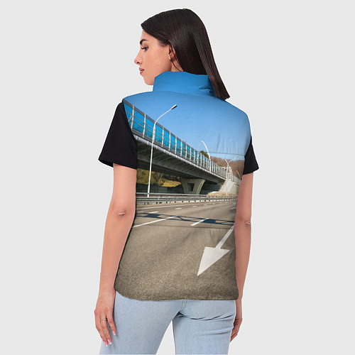 Женский жилет Бугатти на трассе / 3D-Черный – фото 4