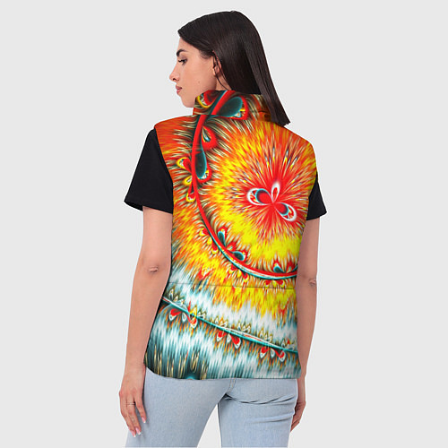 Женский жилет Оптические краски текстура / 3D-Светло-серый – фото 4