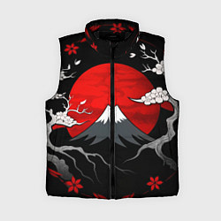 Женский жилет Японский вулкан, цвет: 3D-черный