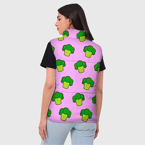 Женский жилет Фиолетовый брокколи / 3D-Светло-серый – фото 4