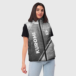 Женский жилет Kuromi - grey gradient вертикально, цвет: 3D-черный — фото 2