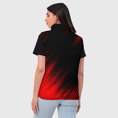 Женский жилет Black Butler - red gradient вертикально / 3D-Черный – фото 4
