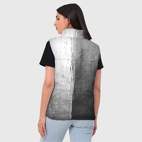 Женский жилет Leicester City - grey gradient по-вертикали / 3D-Черный – фото 4