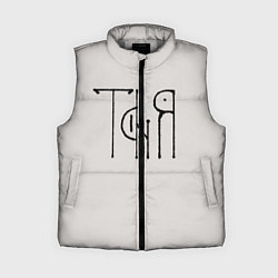 Женский жилет Вязью Таня - чёрная надпись, цвет: 3D-светло-серый