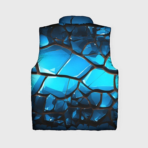 Женский жилет Синяя текстура объемных плит / 3D-Светло-серый – фото 2