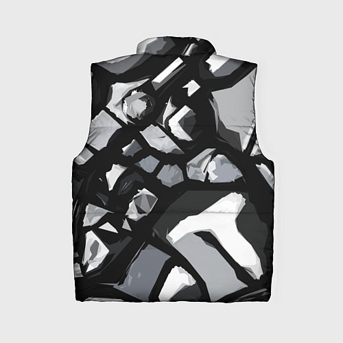 Женский жилет Чёрно-серая абстракция / 3D-Светло-серый – фото 2